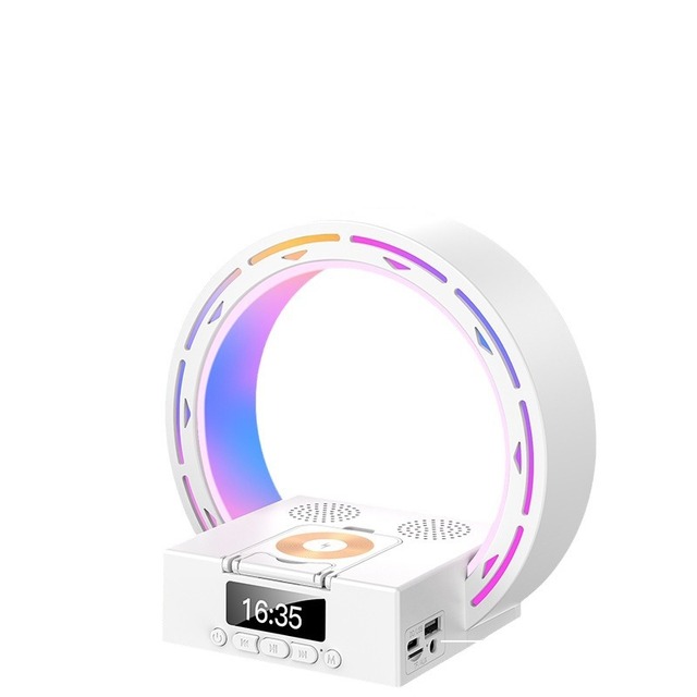 Explosions L-35  5.3 Wireless Charging Bedside Atmosphere Nightlight Alarm Clock Mobile Phone Bracket Speaker