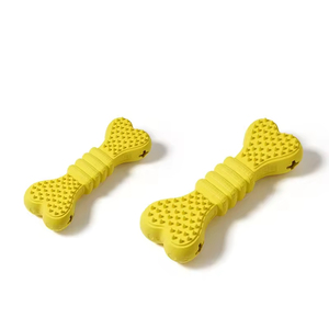 Best Selling Natural Rubber <b>Dog</b> Bone Toys Soft Teeth Cleaner Leaked Food Puzzle for Halloween Christmas Toy Feeder Manufacturer - Product Image 5