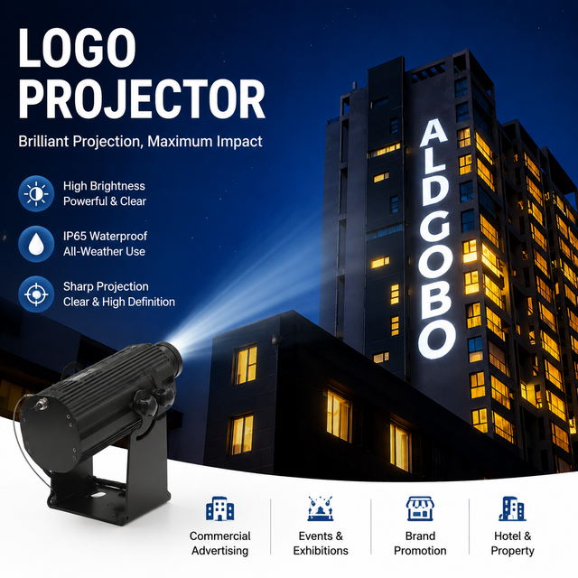 Bright 38000LM Waterproof Outdoor Projector Wall and Floor Projector for Business Outdoor Building Projector