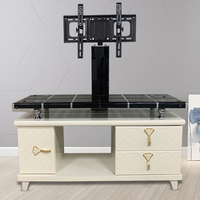Nouvelle table TV en verre trempé, meuble TV simple et tendance avec tiroir