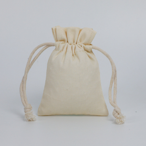 ถุงผ้าฝ้ายมัสลินออร์แกนิคแบบมีเชือกผูกพร้อมโลโก้สำหรับรีไซเคิล - Product Image 3