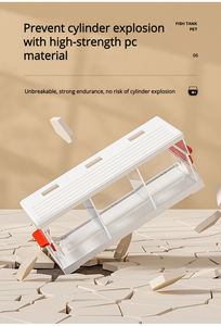 <span class=keywords><strong>Mini</strong></span> <span class=keywords><strong>aquarium</strong></span> moderne en plastique pour bettas, blocs de construction carrés, décorations de bureau pour l'aménagement paysager de la maison - Product Image 5