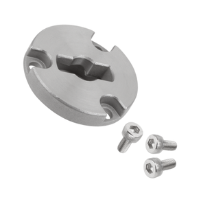 Plaque de serrage en acier inoxydable KIPP K1062, forme B, avec verrou à quart de tour fraisé, finition brillante, pour montage industriel - Product Image 1