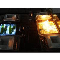 Canapé de luxe en osier avec cadre en acier pour l'extérieur, barbecue, dîner en famille, table et chaises rectangulaires en rotin, six places