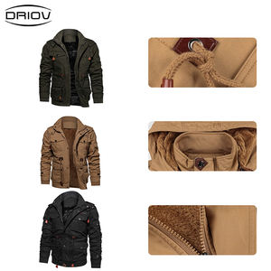Chaqueta de Piloto para Hombre de Alta Calidad, Chaqueta de Invierno con Forro Polar, Abrigo Grueso y Cálido, Cortavientos, Chaqueta de Talla Grande para Hombre - Product Image 3