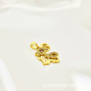 Colgantes de Moda, Dijes de Aleación de Zinc con Microincrustaciones de Flores, Ciervos, Animales del Zodiaco, Accesorios de Collar Unisex - Product Image 3