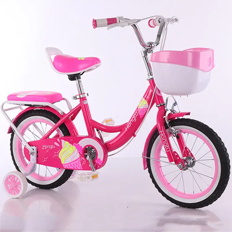 China supplier 12 inch beautiful girl' red color kid bicycle price children bicycle / kids bike with plastic front basket