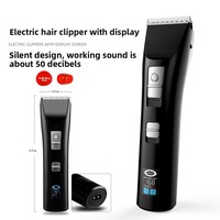 Tondeuse à poils pour animaux de compagnie rechargeable avec écran LED, lame en acier inoxydable, faible bruit, tondeuse électrique pour chiens et chats