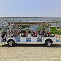 Bus électrique de tourisme fermé Florescence 14 places, batterie au lithium, certifié CE, autonomie de 90 km pour sites touristiques et aéroports