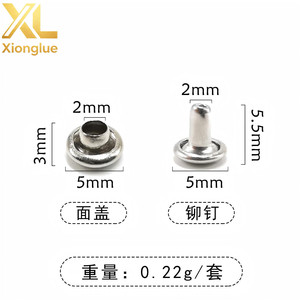 Rivets ronds noirs en fer de 13 mm, double face, plaqués or 14K/18K, attaches métalliques, emballés en sachet, accessoires pour vêtements et jeans - Product Image 2