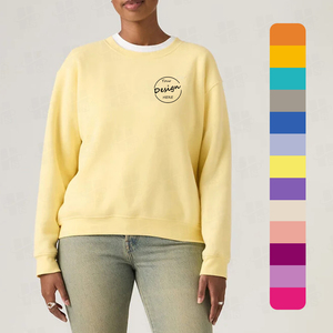 Sweat-shirt à col rond personnalisé avec logo, imprimé et brodé, en coton, pour filles et femmes - Product Image 1