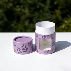 Customized Design Craft Kraft Cardboard Matte Tea Round <b>Box</b> Paper Tube <b>Large</b> Cylinder Packaging Paper Tin Cans With Tin Lids - Product Image 1