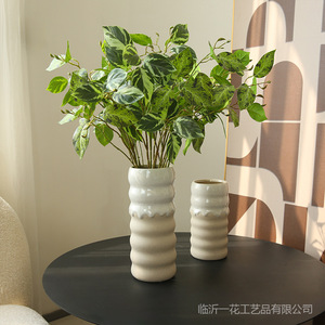 Yihua - Arte Floral, Hoja de Taro Artificial, Flor de Seda, Blanca, Verde, Roja, Amarilla, Decoración de Interiores para el Hogar, Estilo Nórdico Minimalista - Product Image 4