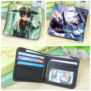 Portefeuille court 36 styles pour femmes hommes enfants Xiao Ganyu Klee Keqing Raiden Shogun SHEN Portefeuilles Anime PU Purse - Product Image 4