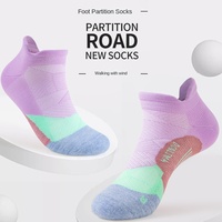 Calcetines Deportivos Transpirables para Tobillo, Calcetines Deportivos Antiabrasión para Maratón, Ciclismo y Entrenamiento Físico