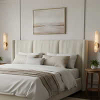 Applique murale moderne de luxe en albâtre naturel, en acier inoxydable, LED, pour chambre à coucher, chevet, salon, hôtel, villa, décoration murale