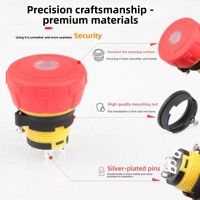 Bouton d'arrêt d'urgence en aluminium rouge, forme champignon, 16mm 19MM 22MM, étanche IP65 IP67, interrupteur 1NO1NC pour appareils électroménagers