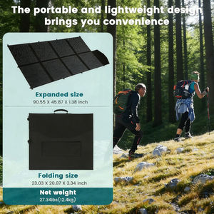 Panneau Solaire Portable Alecter 400W avec Support Réglable, Connecteur 4-en-1 pour Sortie, Étanchéité IP65, Optimisation de la Puissance 23% pour Station d'Énergie et VR - Product Image 6