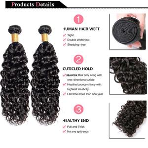 Brazilian Human Hair <strong>Deep</strong> <strong>Wave</strong> <strong>Weave</strong> Bundles, 8-30inch 100% Virgin Human Hair,Cuticle Aligned Brazilian Human Hair Bundles - Product Image 5