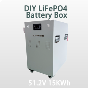 Kit de boîtier de batterie DIY 51.2V 300Ah (314Ah) LiFePO4 avec BMS 200A, affichage LCD et disjoncteur DC - Product Image 1
