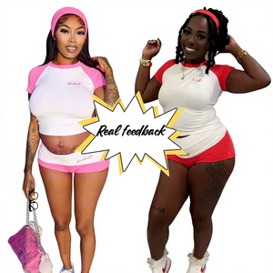 Custom Clothing <strong>Women</strong> Cotton <strong>Jersey</strong> Basic Baby Tee <strong>Women</strong> Y2K Crop Top <strong>Short</strong> Sleeve Raglan T Shirts and <strong>Shorts</strong> Two Piece Set - Product Image 1