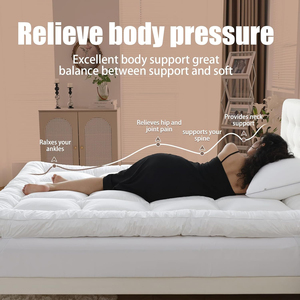 Coprimaterasso Trapuntato Protettivo <span class=keywords><strong>in</strong></span> Cotone, Topper per Materasso <span class=keywords><strong>in</strong></span> <span class=keywords><strong>Memory</strong></span> Foam Rinfrescante, Topper Personalizzato - Product Image 5