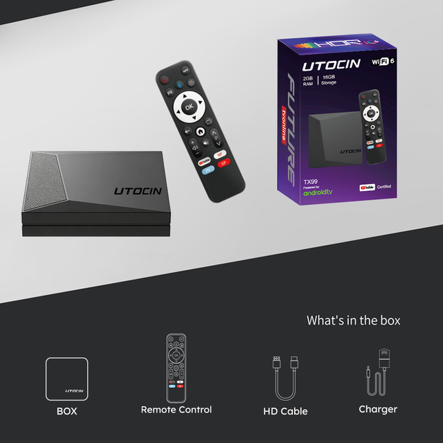 2026 New Model Android 14 TV Box Rockchip RK3539 2+16G YouTube Certified 4K HDR Voice Assistant Smart Tv Box