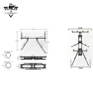 Varilla plegable de 4 varillas de gama alta, soporte de poste de trípode estable ajustable, vaina de caña de pescar de carpa con construcción resistente - Product Image 5