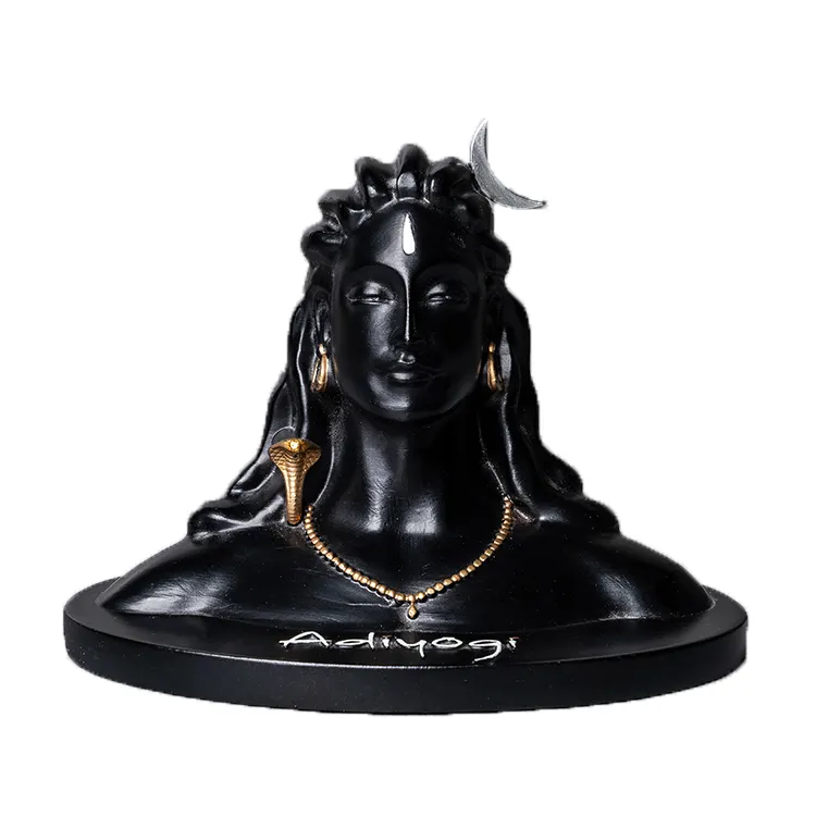 Statue en polyrésine Adiyogi Shiva pour la décoration de la maison, bureau, Pooja, cadeau, tableau de bord de voiture, Saloon shiv shankar, artisanat