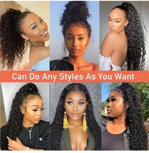 Jerry Xoăn Trong Suốt HD 13x4 13x6 <span class=keywords><strong>360</strong></span> Đầy Đủ Ren Phía Trước Phía Trước Tóc Giả Nguyên Con Người Tóc Giả Nước Sâu Sóng Tóc Giả Glueless Ren Phía Trước - Product Image 5