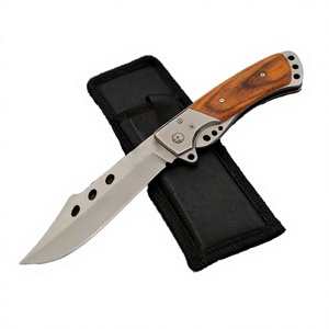Couteau pliant en acier 3cr13 avec manche en bois, couteau utilitaire de haute qualité, outil de survie pliant pour l'extérieur, camping, chasse, outil EDC - Product Image 3