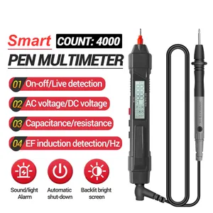4000 CountsAC DC Voltage Resistance Capacitance Hz Non Contact Tester Tool Pen Type Meter Digital Multimeter