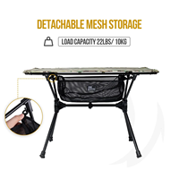 Table de camping pliable en aluminium, légère et enroulable, mobilier d'extérieur pour le camping, la plage et les pique-niques