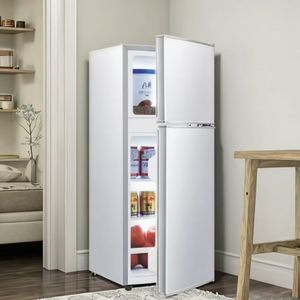 Mini congelador de refrigeración compacto de doble puerta de 78L, <span class=keywords><strong>nevera</strong></span> eléctrica para dormitorio de mantenimiento fresco doméstico de pequeñ<span class=keywords><strong>a</strong></span> capacidad - Product Image 2