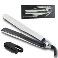 Nueva Plancha de Pelo Eléctrica 2 en 1, Alisadora y Rizador Portátil con Recubrimiento de Cerámica Dorada, Función de Vapor, Mini Plancha Profesional para Mujer