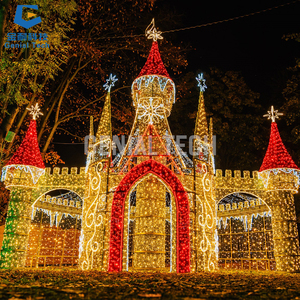 SGML36 Proveedor de Artículos para Fiestas, Festival de los Faroles, Escultura de Luz LED Navideña, Luz Decorativa 3D con Motivos de Edificios para Calle - Product Image 4