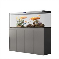 Nouvelle Armoire pour Aquarium en Bois, Sans Peinture, avec Espace de Rangement, Style Minimaliste Moderne, Haute Capacité de Charge, Design Rectangulaire, pour Bureau et Salon