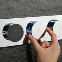 Robinet de douche thermostatique intelligent à commande dissimulée, en céramique, 2, 3 ou 4 fonctions, mitigeur de douche numérique, robinet de douche pluie personnalisé