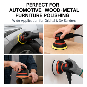 5 Pack 6 Inch Sanding Interface <strong>Pads</strong>, Hook and Loop 6 Inch Soft Density Sponge Cushion Buffer Backing <strong>Pads</strong> Foam Interface <strong>Pads</strong> - Product Image 6