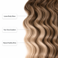 Extensions de cheveux russes Genius Weft à cuticules alignées, double épaisseur