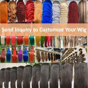 Perruque en cheveux humains brésiliens naturels noirs, longue et droite, non traitée, vente en gros de cheveux humains, sans colle, couleur naturelle, perruque en dentelle - Product Image 6