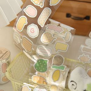 1 rouleau de ruban de dialogue série Collection Basic Ancient <span class=keywords><strong>Manga</strong></span> Frame Theme Handbook Loop Stickers - Product Image 1