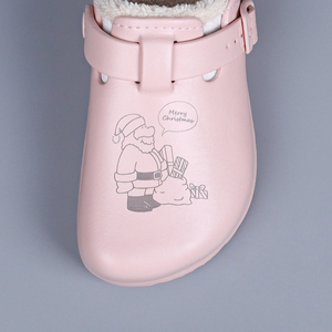 Zuecos Impermeables de EVA, Pantuflas Peludas de Invierno para Mujer, Zapatos de Jardín Térmicos con Estampado de Feliz Navidad, Envío Inmediato desde Almacén en el Extranjero - Product Image 3
