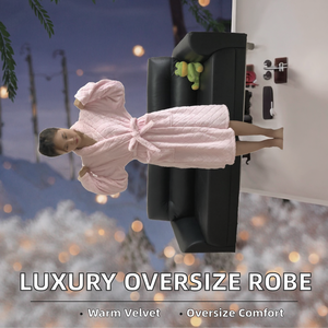 Robe de chambre surdimensionnée pour femme - Peignoir thermique respirant en polyester pour l'hiver et l'automne - Product Image 2