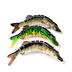 9 leurres de pêche articulés appâts durs artificiels avec action flexible pour la pêche en mer - Product Image 1