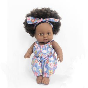 Poupée Bébé <span class=keywords><strong>Reborn</strong></span> Réaliste Noire de 20 CM, Fille Africaine Nouveau-Née, avec Cheveux Afro pour Enfants - Product Image 5