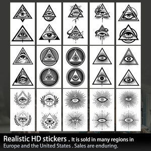 รอยสักชั่วคราว<span class=keywords><strong>ลาย</strong></span>ตาผู้รู้ทุกสิ่ง <span class=keywords><strong>ลาย</strong></span>โบราณลึกลับ กึ่งถาวร กันน้ำ ติดทนนาน 2 สัปดาห์ รอยสักสมุนไพรสำหรับแขน - Product Image 3