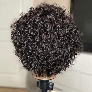 Perruques Courtes en Cheveux Humains Vierges Effet Vague d'Eau, Coupe <span class=keywords><strong>Pixie</strong></span> Noire, Perruques Courtes pour Femmes, Perruque Bob Courte en Dentelle - Product Image 4