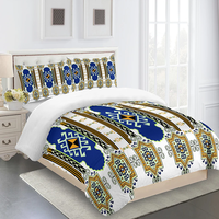 Literie de style bohème européen Lot de trois lits marocains pour la maison 1 housse de couette 2 taies d'oreiller