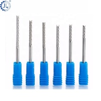 Mèche de gravure PCB en carbure monobloc personnalisable mèches de toupie en fibre de verre CNC mèche de fraise en bout à dents de maïs PCB